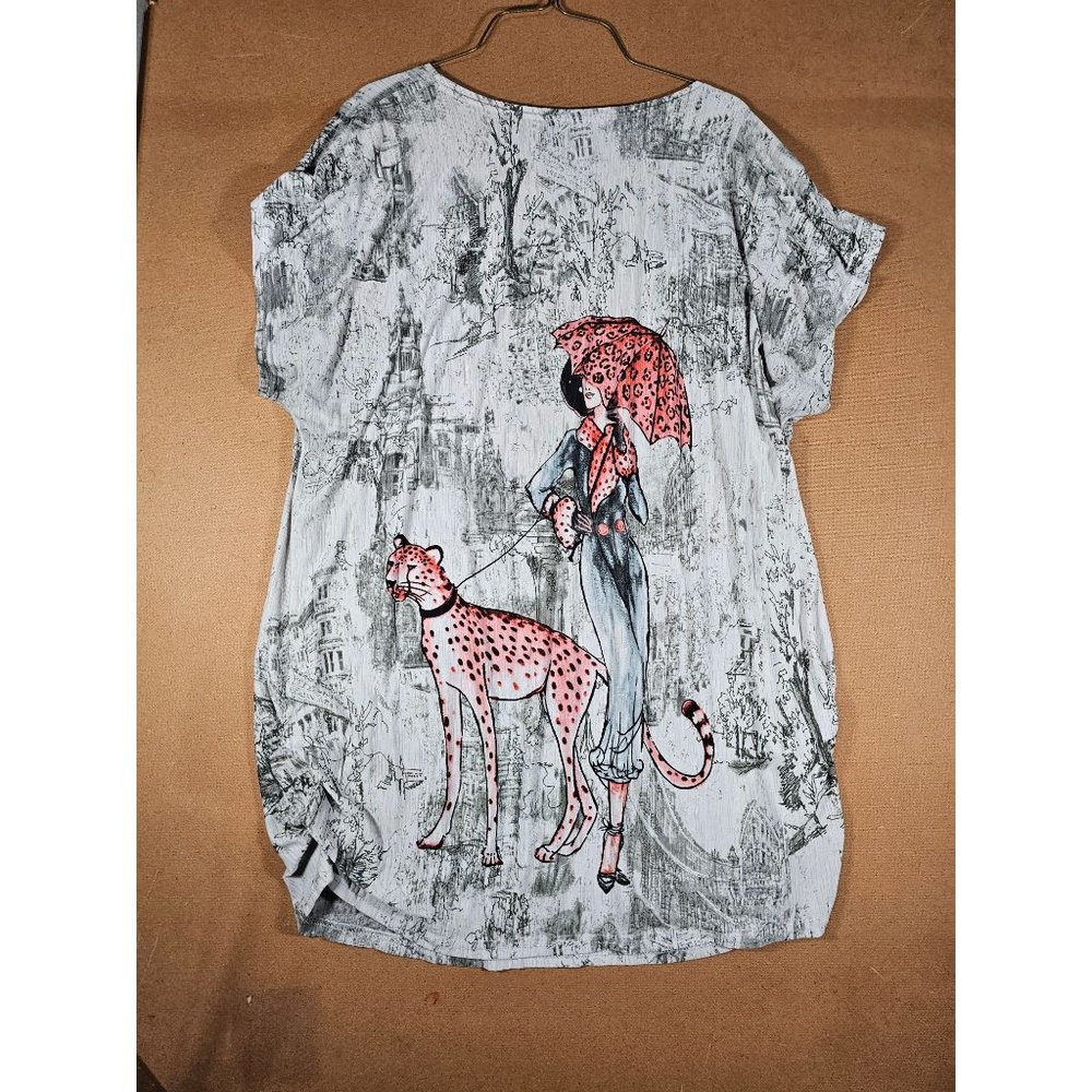 ISTYLE Multicolor Sheer Blouse /Top Women Size XL